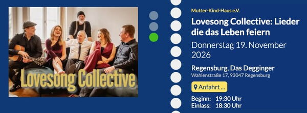 Zum Ticket für Lovesong Collective in Regensburg